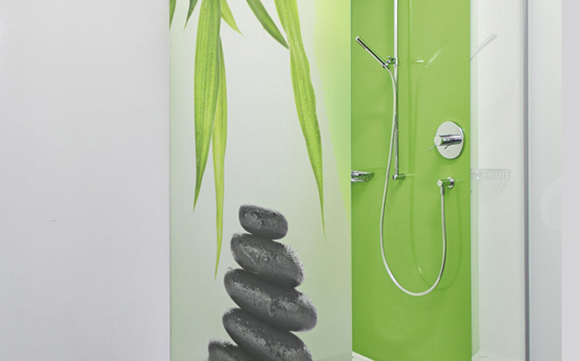 Dusche mit Glaswand: GM FOTODRUCK Dusche mit Glaswand: GM FOTODRUCK