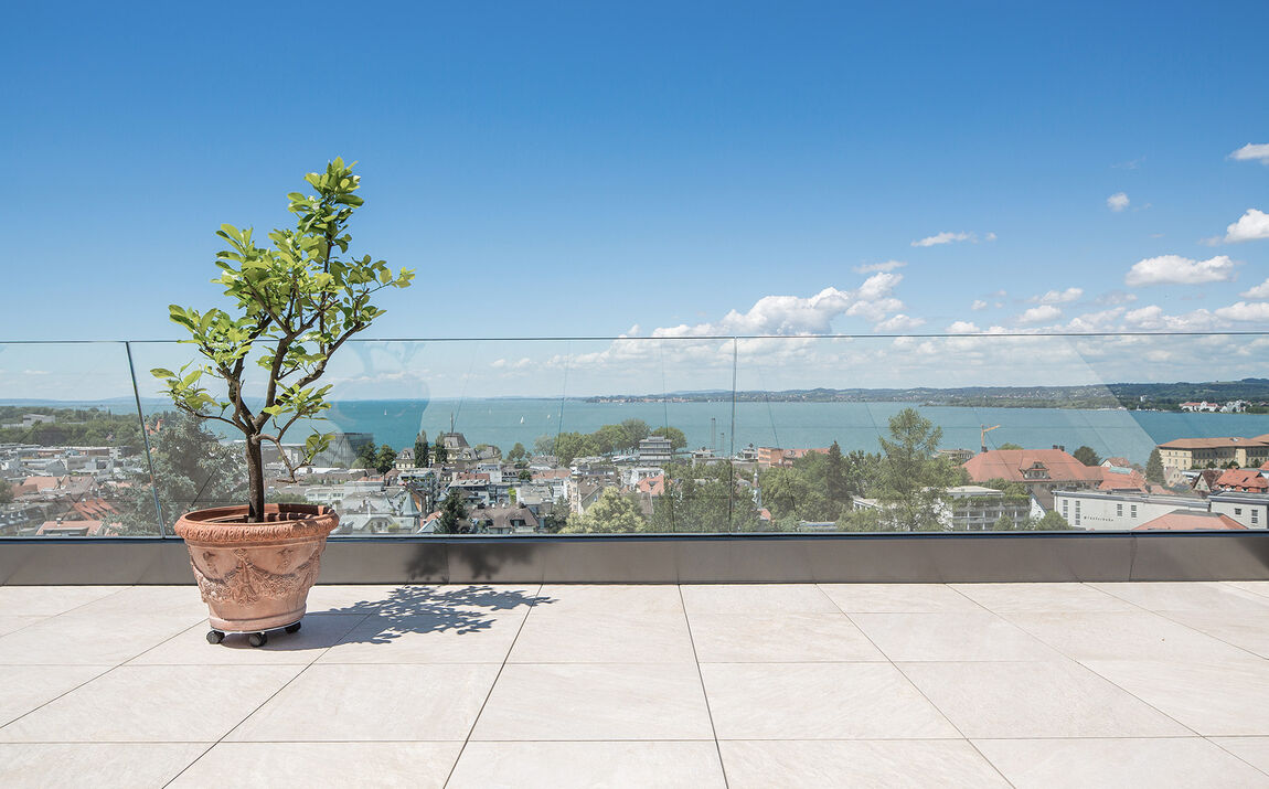 Dachterrasse mit GM Railing Double Pension  Dachterrasse mit GM Railing Double Pension