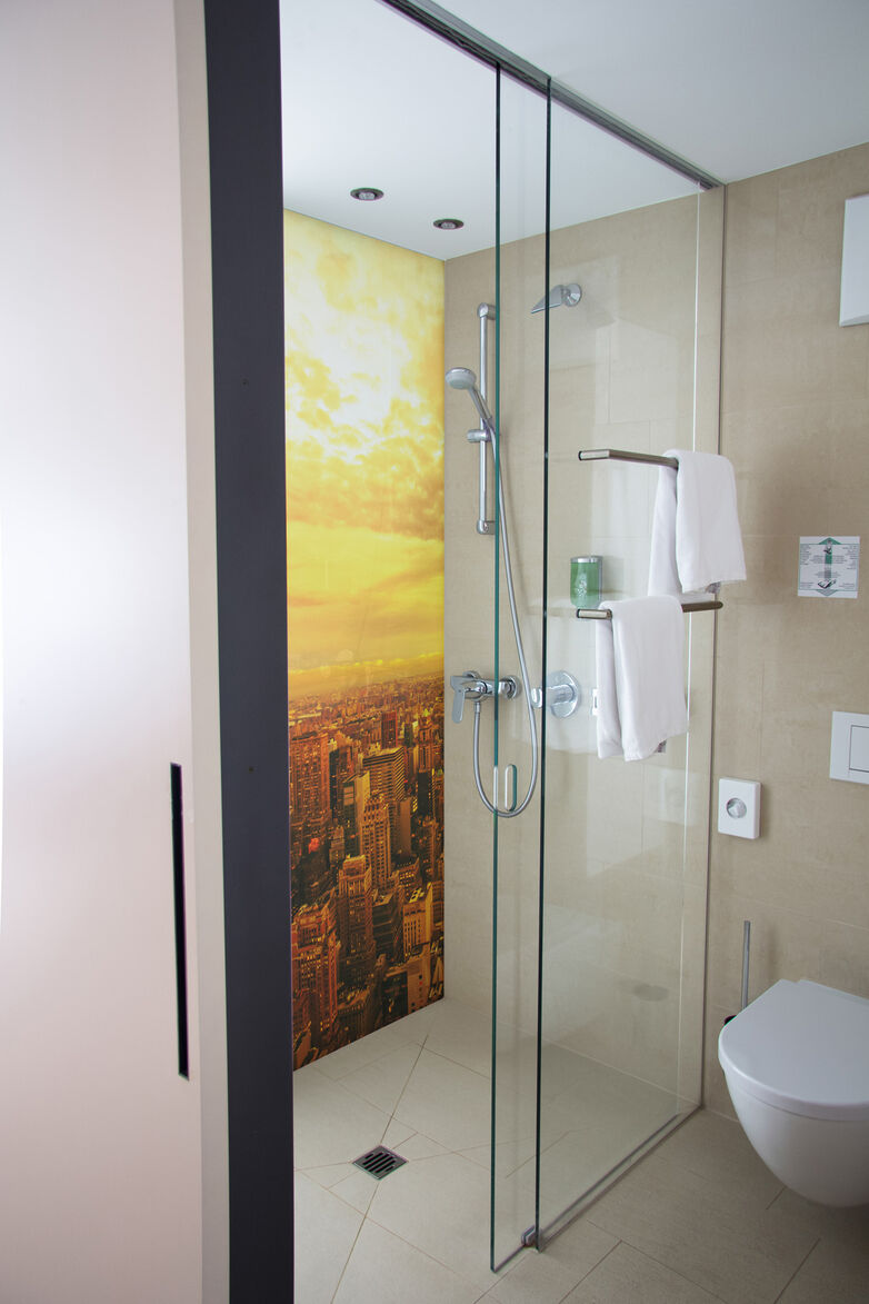 GM Schiebedusche Fotodruck