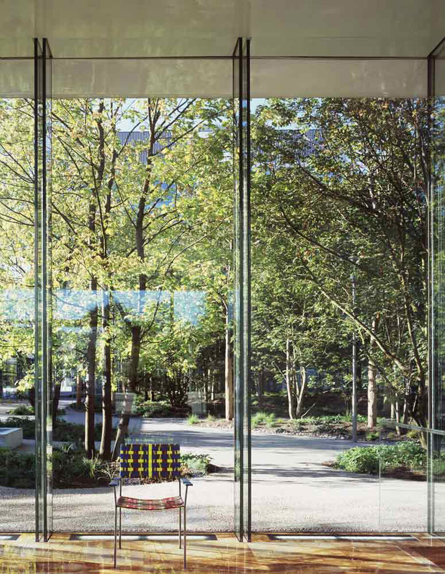 Glasfassade Innenansicht