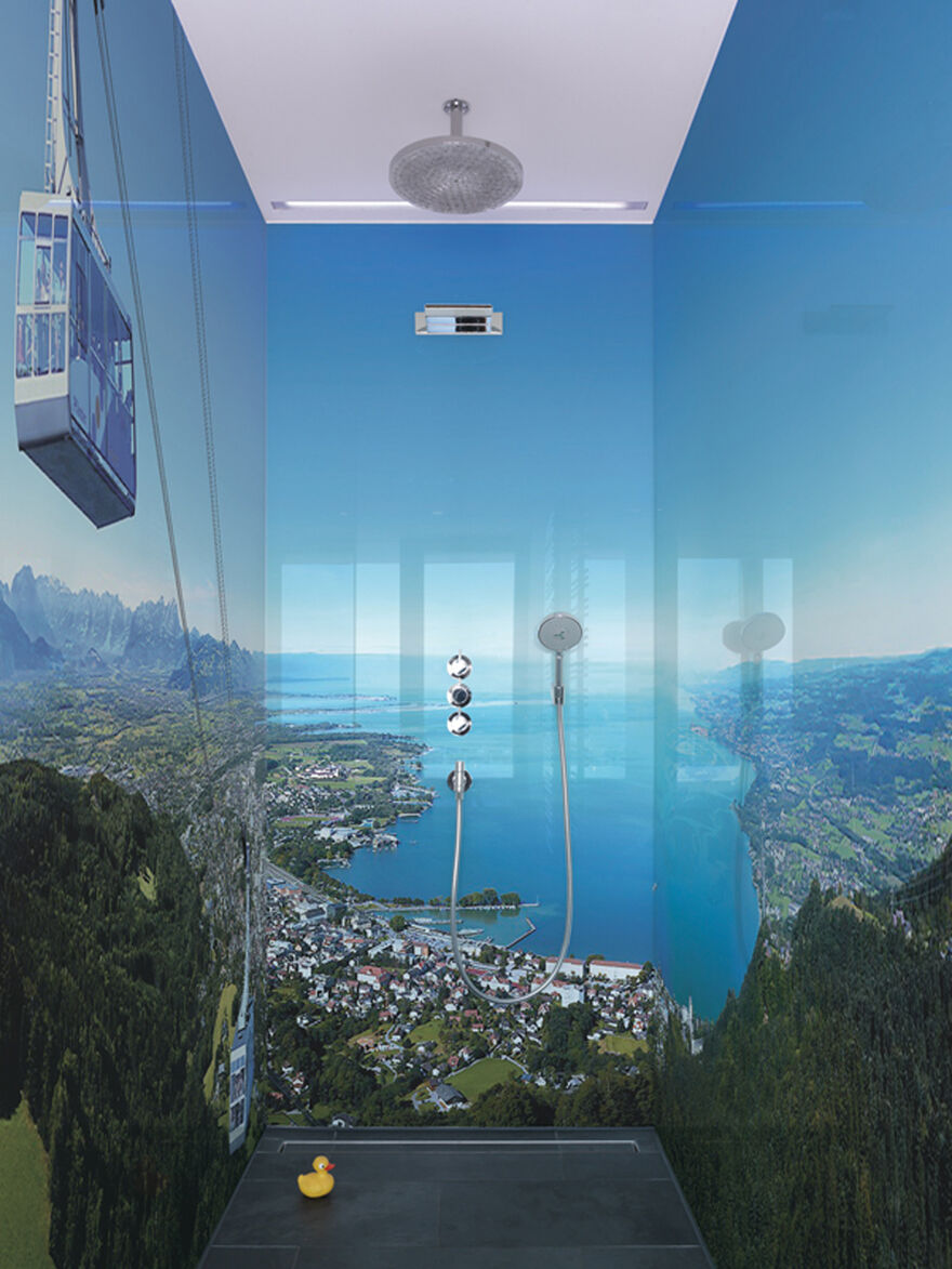 Dusche mit GM Fotodruck Dusche mit GM Fotodruck