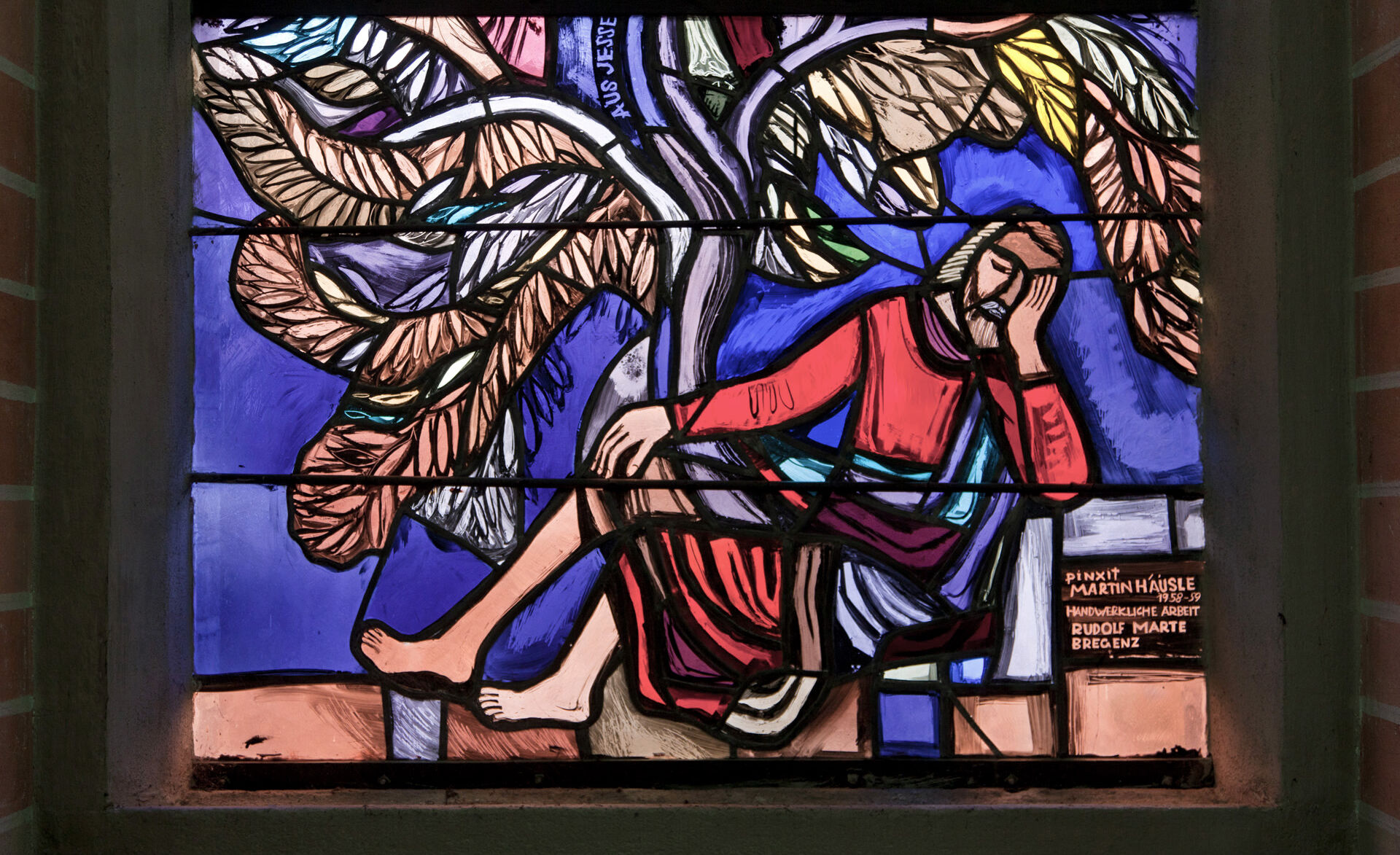 Kirchenfenster mit Bleiverglasung