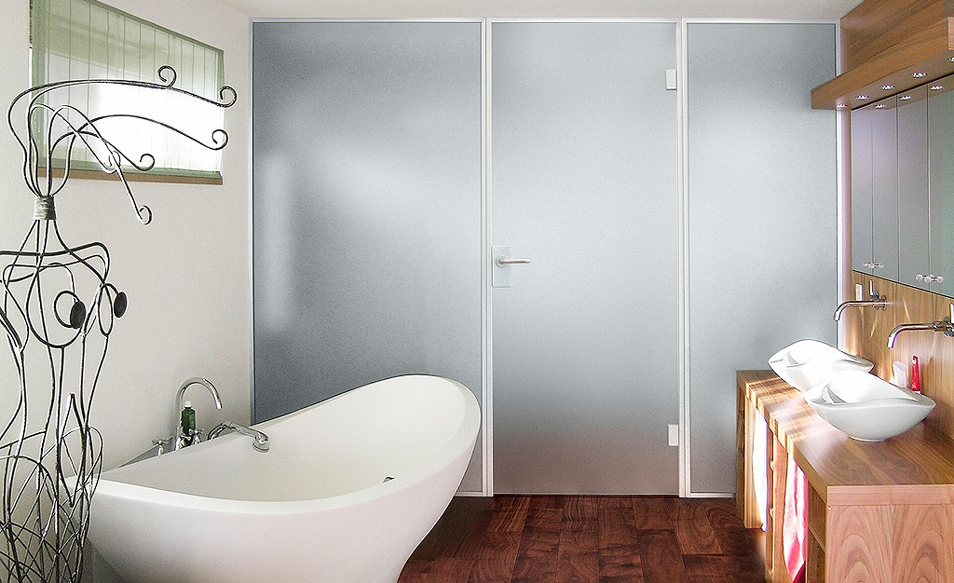 Satinierte Glastür Satinierte Glastür