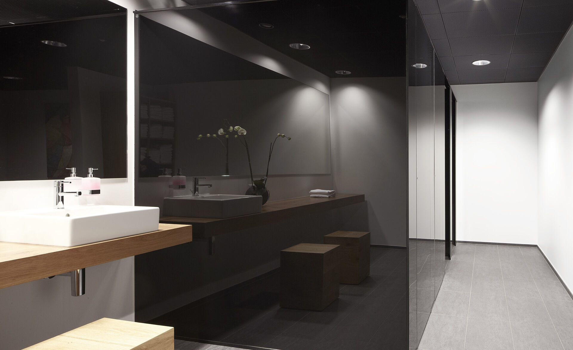 Glas-Trennwände im Sanitärbereich