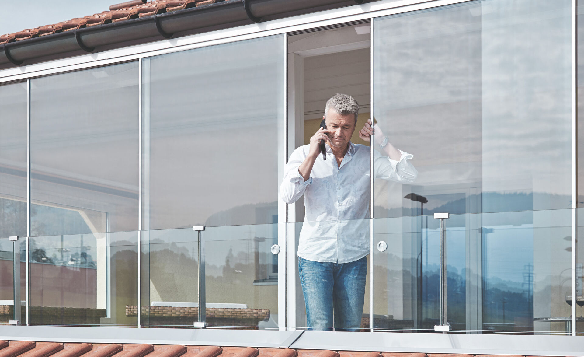 Balkonverglasung mit GM Lightroll 