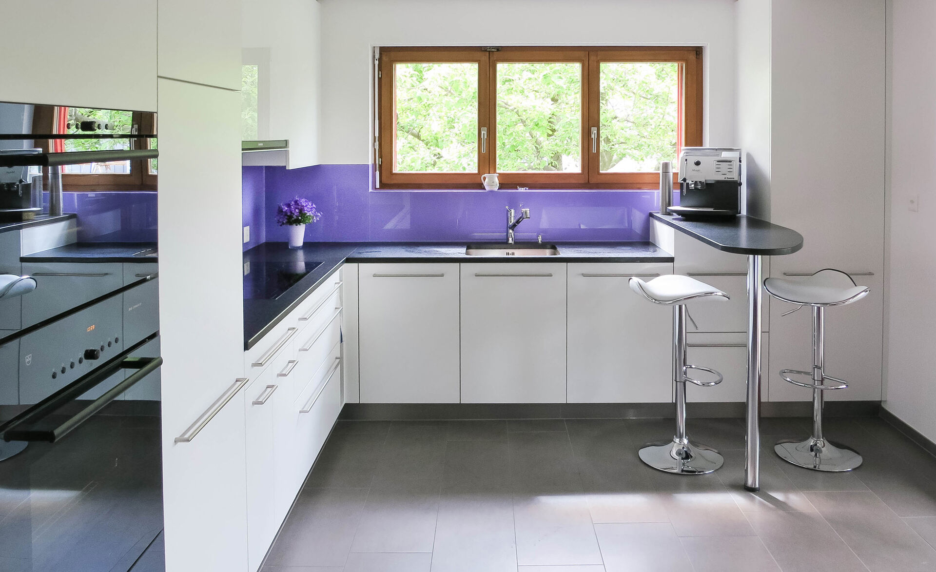 Küchenrückwand aus Glas