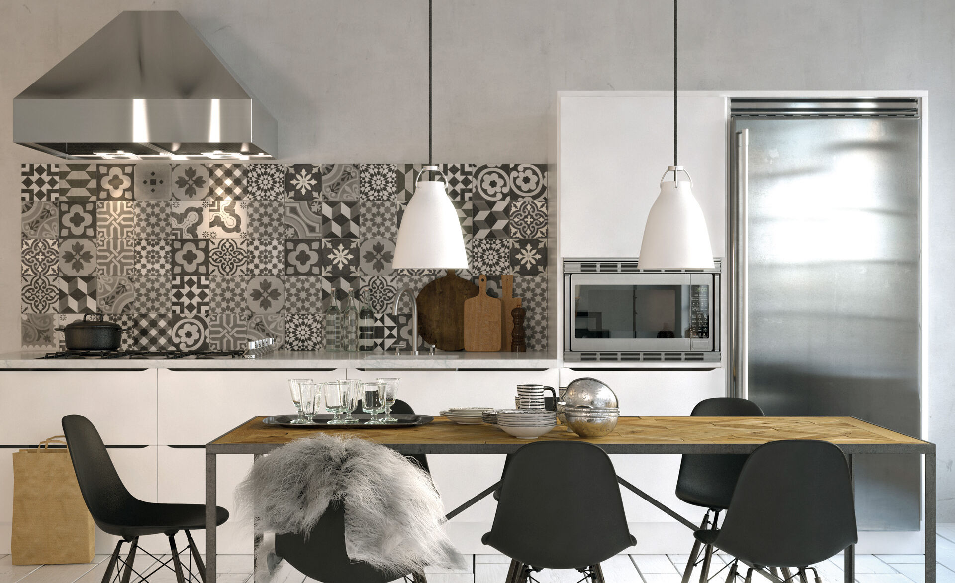 Küchenrückwand mit Fotodruck