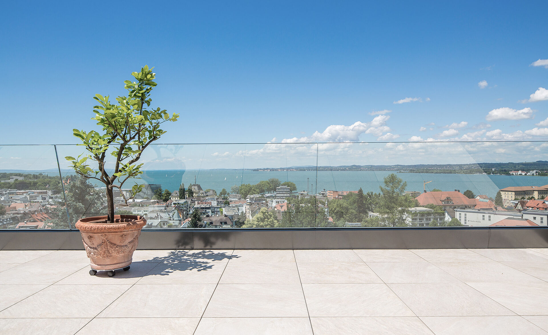 Dachterrasse mit GM Railing Double Pension 