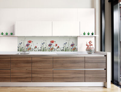 Küchenrückwand mit Blumenmuster