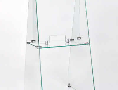 GM Glastrennwand Tisch mit einer Glasschutzwand zum Gespräch führen