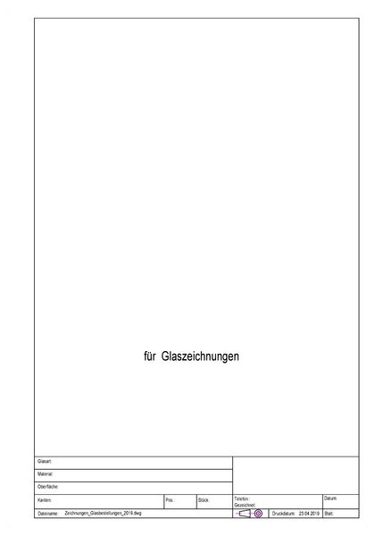 Vorlage für Glaszeichnungen bei Glas Marte Bestellungen