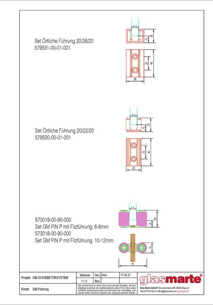 GM SCHIEBETÜRSYSTEME FÜHRUNGEN