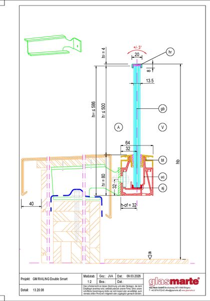 GM RAILING® DOUBLE SMART 13.20.08