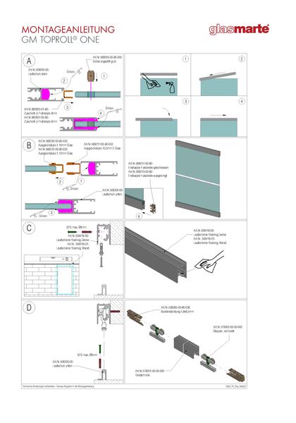 Montageanleitung: Schiebesystem GM TOPROLL® ONE