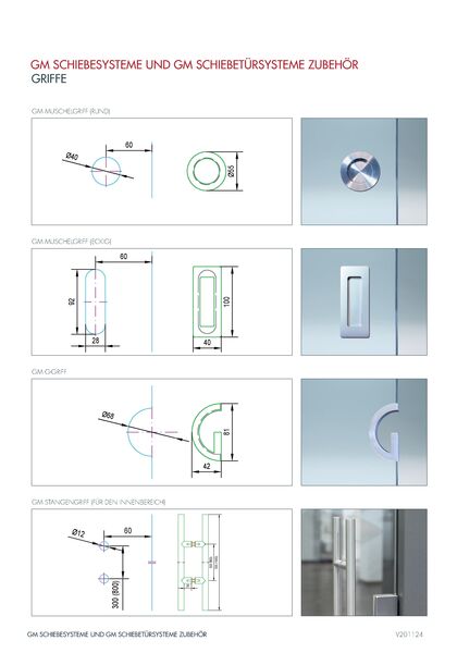 GM SCHIEBE(TÜR)SYSTEME: Zubehör Infoblatt: Glas Marte SCHIEBE(TÜR)SYSTEME: Zubehör